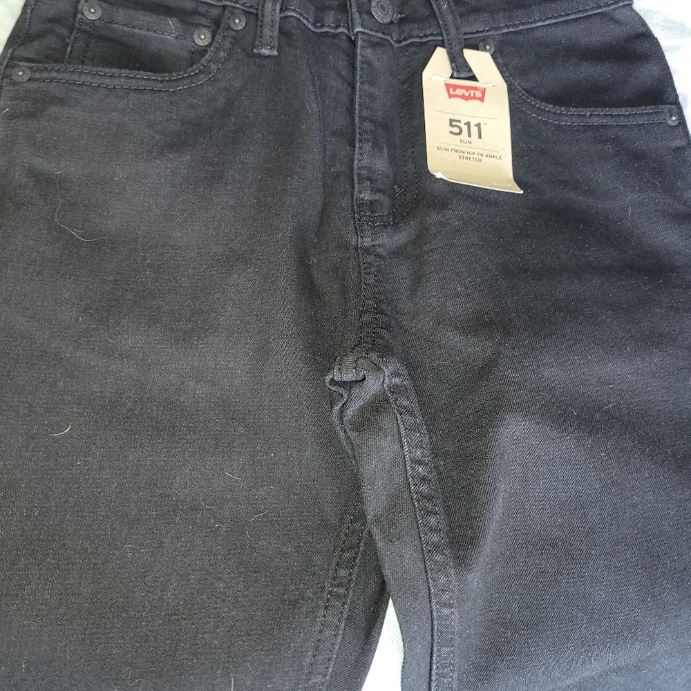 Levi's Boys 511 Slim Stretch Black Jeans - Picture 5 of 10